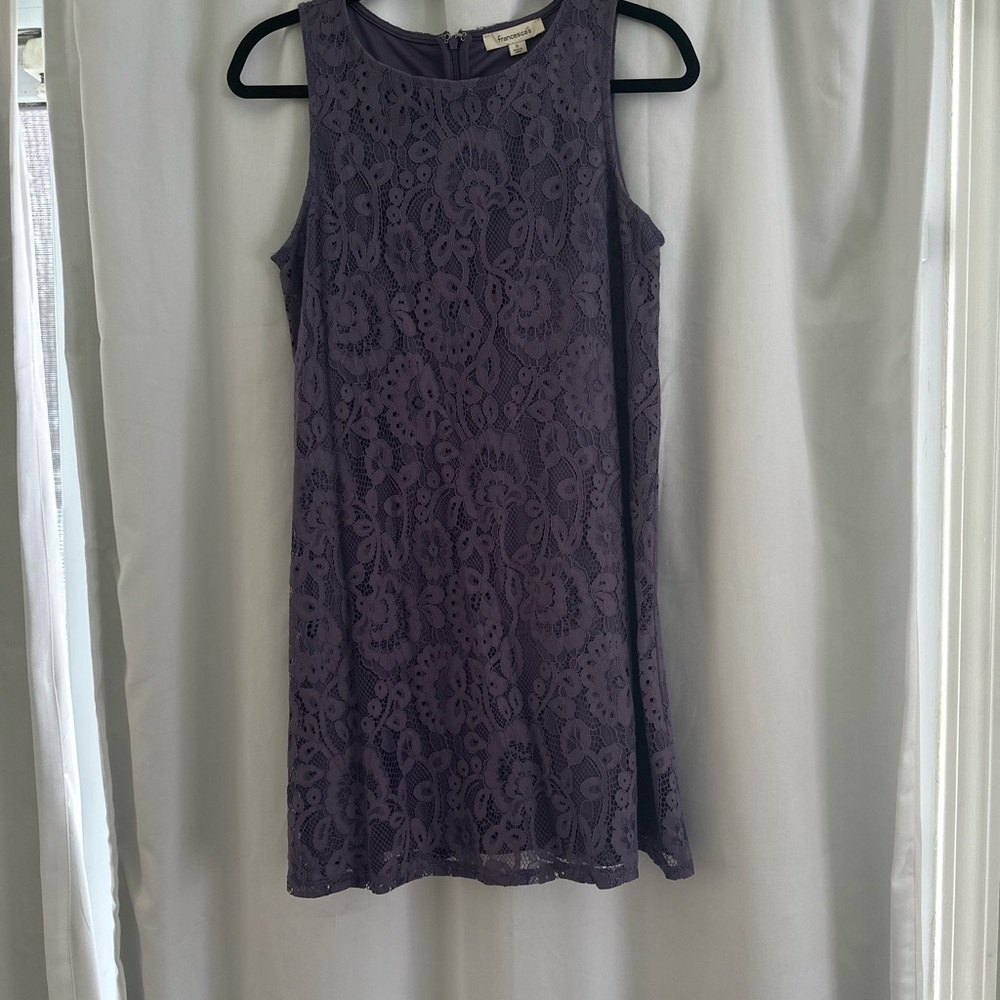 Francesca's Collections Purple Lace Mini Dress